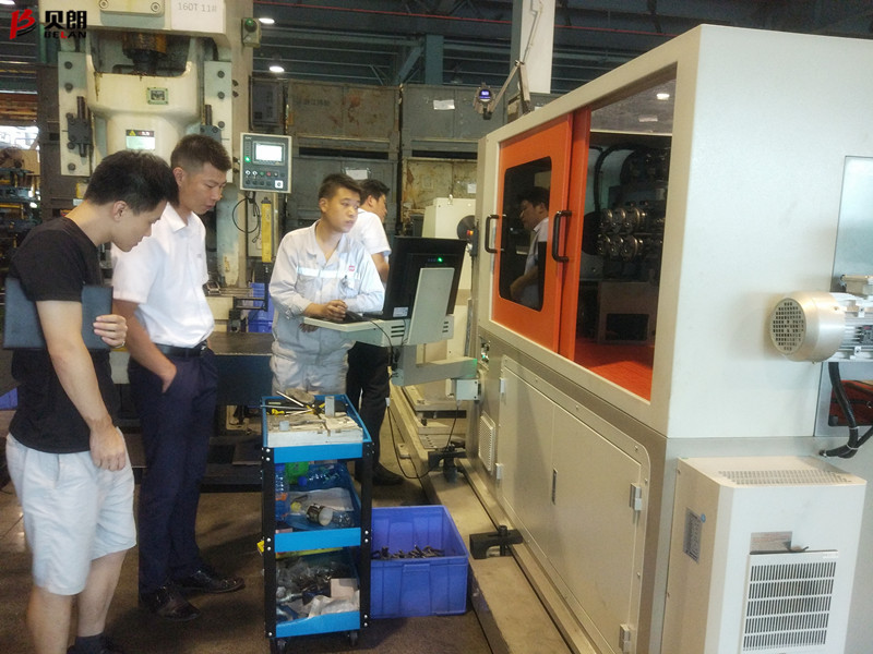 貝朗墩頭機在廣州客戶處驗收合格啦！